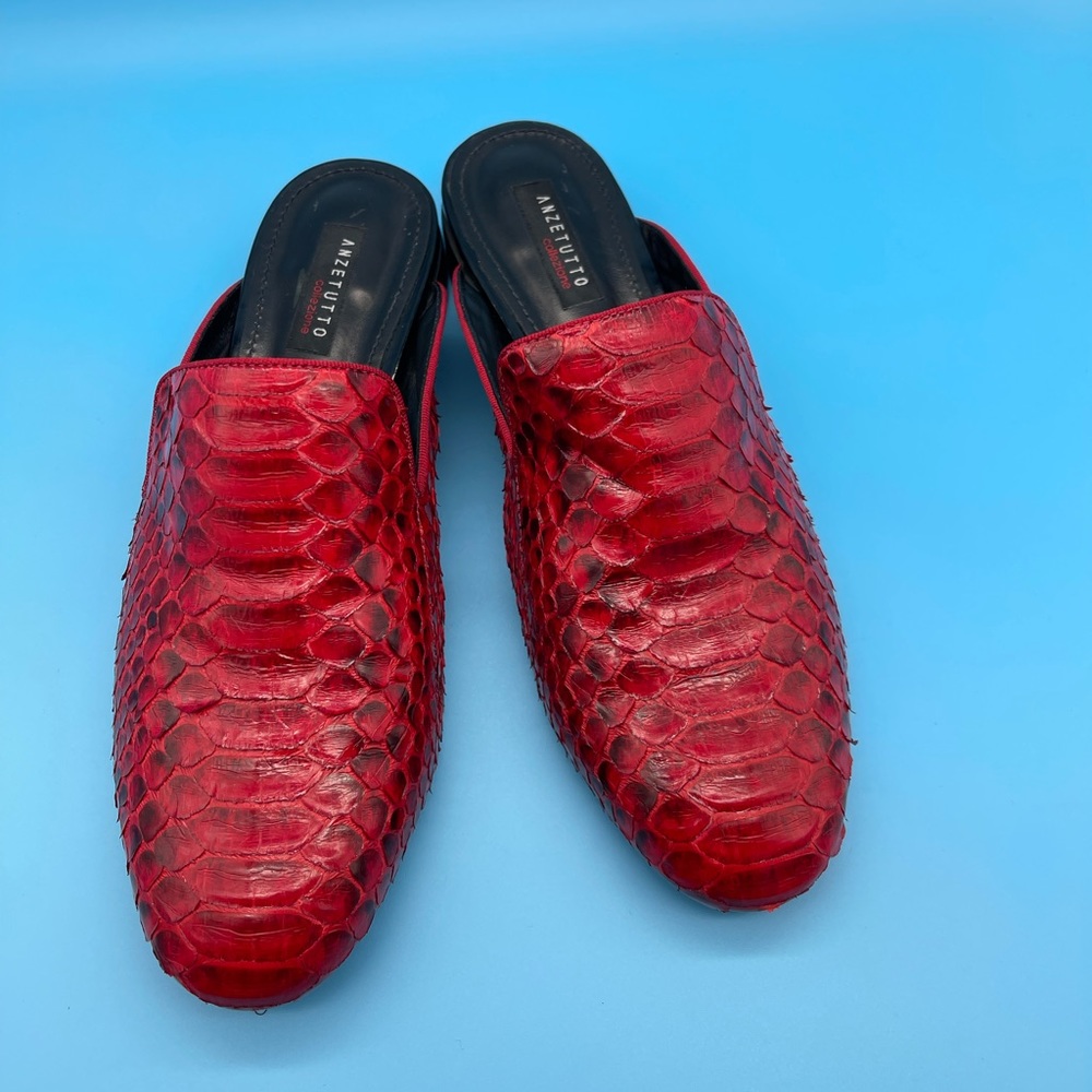 Like NEW REAL SNAKE, RED ANZETUTTO size US 9 EU 40 - Picture 10 of 10